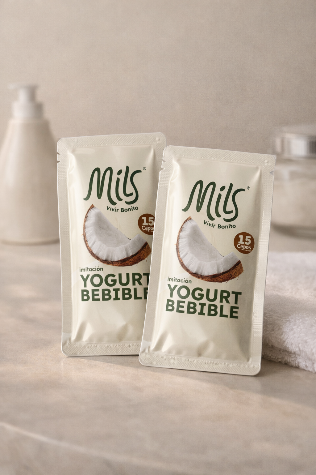 Bebida con coco con probióticos (Imitación Yogurt bebible) sabor natural 1000g