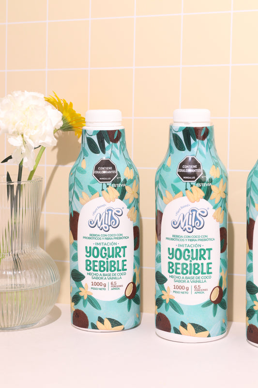 Yogurt sin lácteos bebible calcio sabor vainilla 1000g