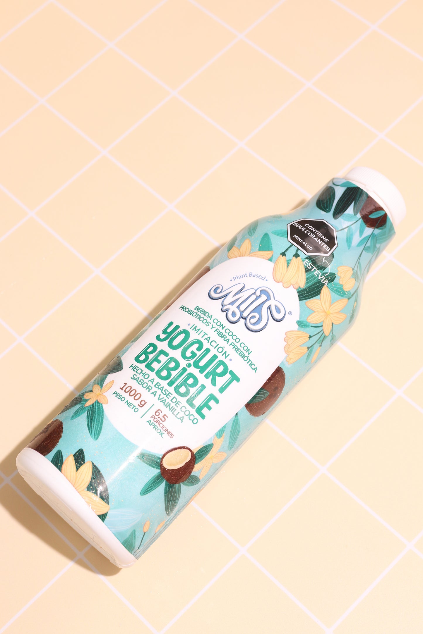 Yogurt sin lácteos bebible calcio sabor vainilla 1000g