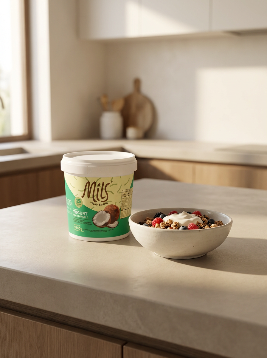 Yogurt sin lácteos cuchareable sabor natural 1000g (Belleza de la piel)