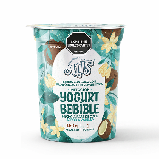 Yogurt sin lácteos bebible calcio sabor vainilla 150g