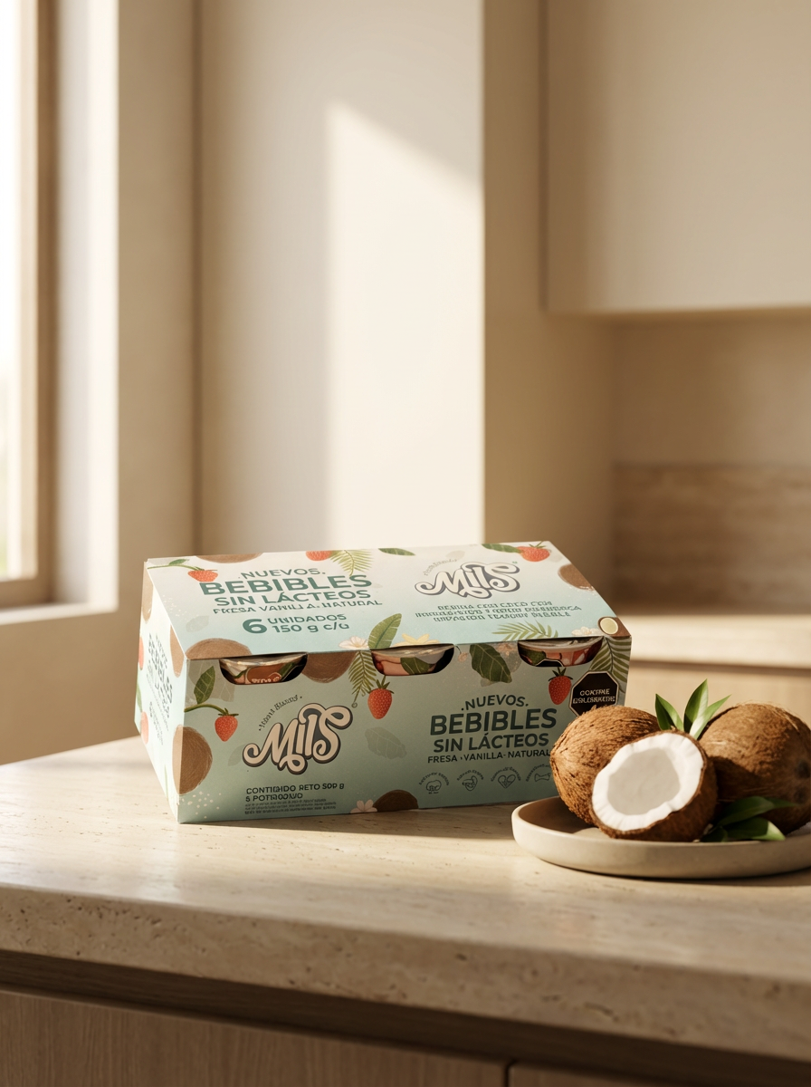 乳液・ミルク yu-channel Six pack Yogurt sin lácteos bebible calcio sabor natural 150g