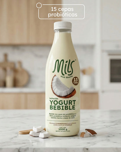 Bebida con coco con probióticos (Imitación Yogurt bebible) sabor natural 1000g