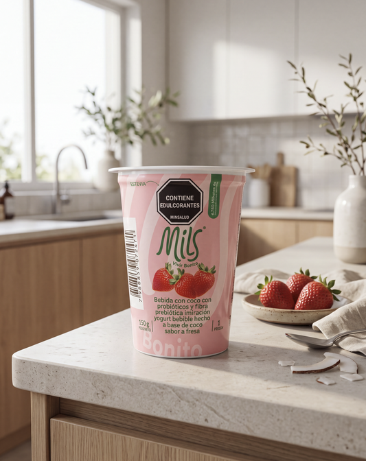 Bebida con coco con probióticos (Imitación Yogurt bebible) sabor fresa 150g