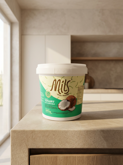 Yogurt sin lácteos cuchareable sabor natural 1000g (Belleza de la piel)