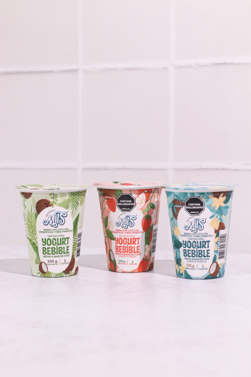 Six pack Yogurt sin lácteos bebible calcio sabor natural 150g